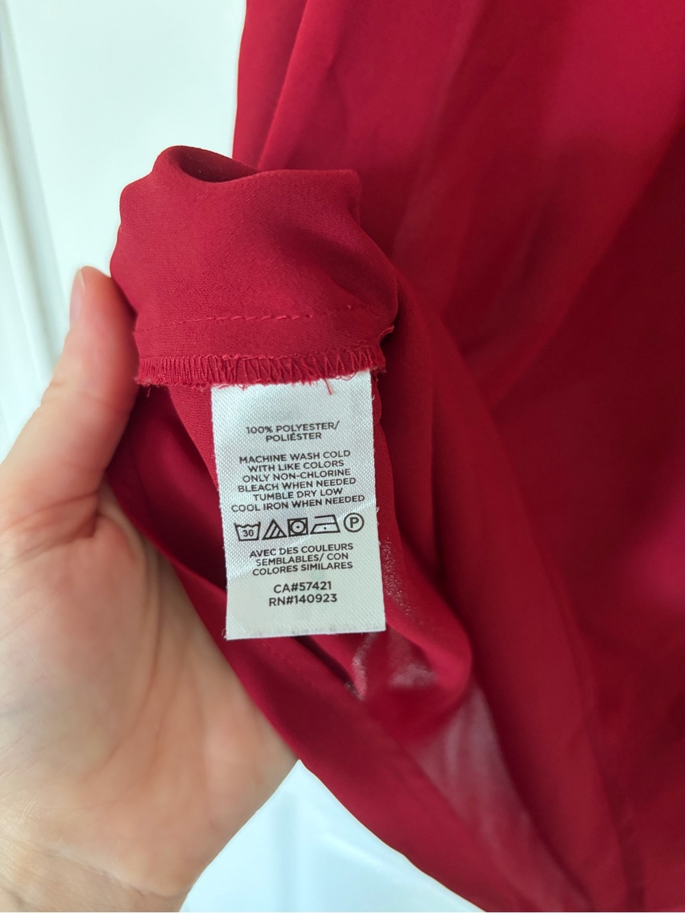 LOFT Sleeveless Ruffle Keyhole Shell Top - Red - Picture 4 of 4